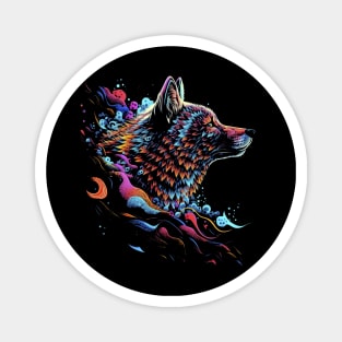 The Majestic Wolf Design Magnet